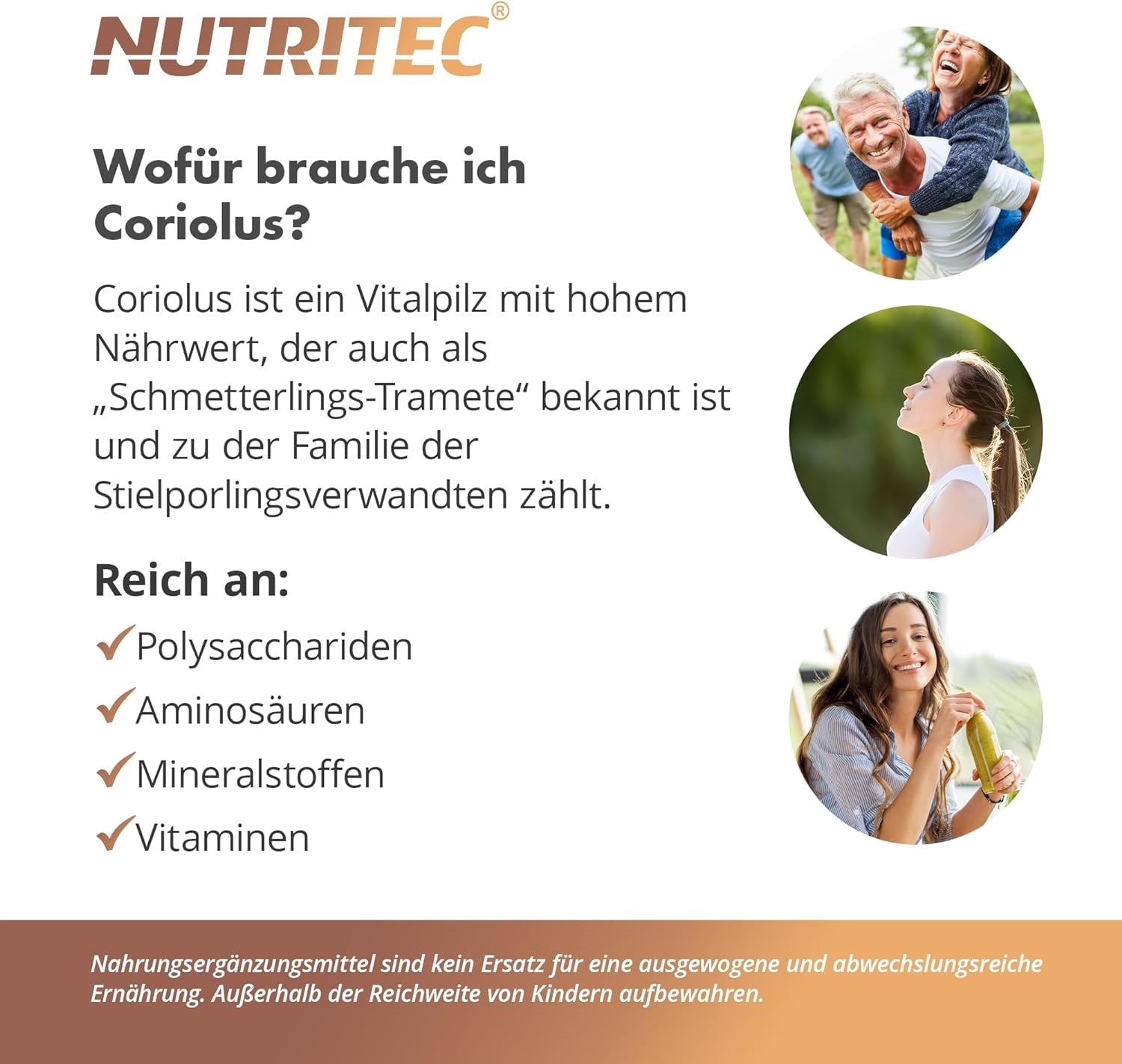 Vitalpilz Coriolus versicolor, Turkey Tail Kapseln mit Acerola Extrakt