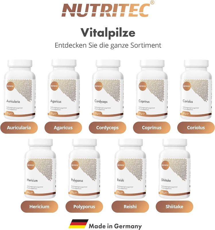 Vitalpilz Cordyceps sinesis, Raupenpilz Kapseln mit Acerola Extrakt