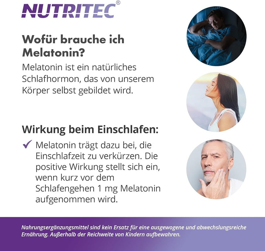 Melatonin Kapseln aus Lavendel,Hopfen, Passionsblumenkraut, Melissenblättern