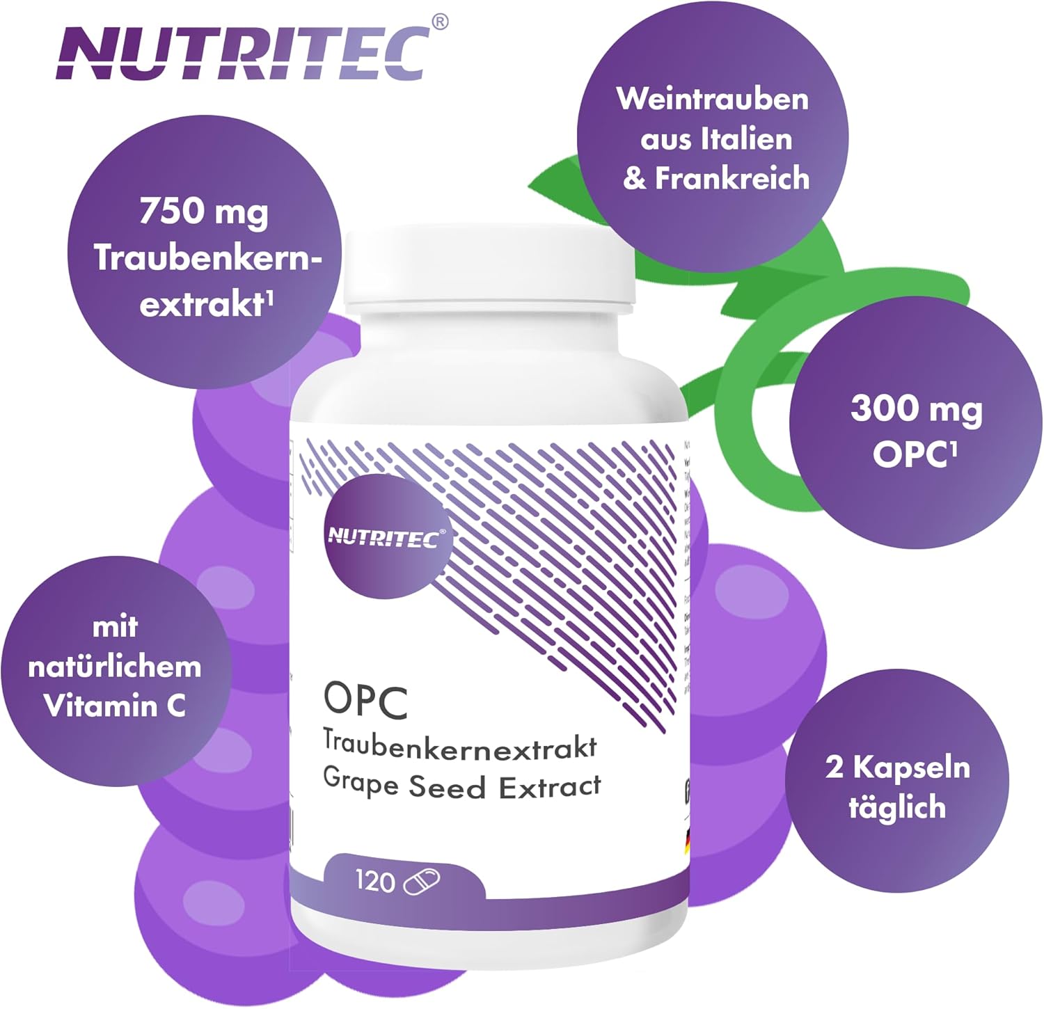 OPC-Traubenkernextrakt mit Acerola-Extrakt 120 Kapseln