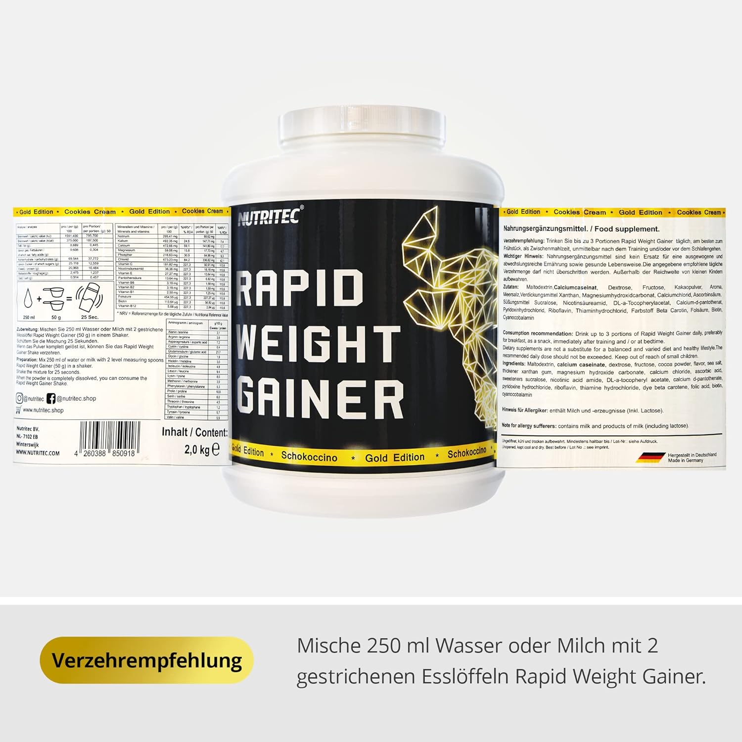 Rapid Weight Gainer Casein Gold Edition